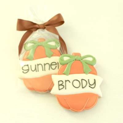 Personalized Pumpkin Cookie