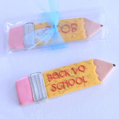XL personalized pencil cookie